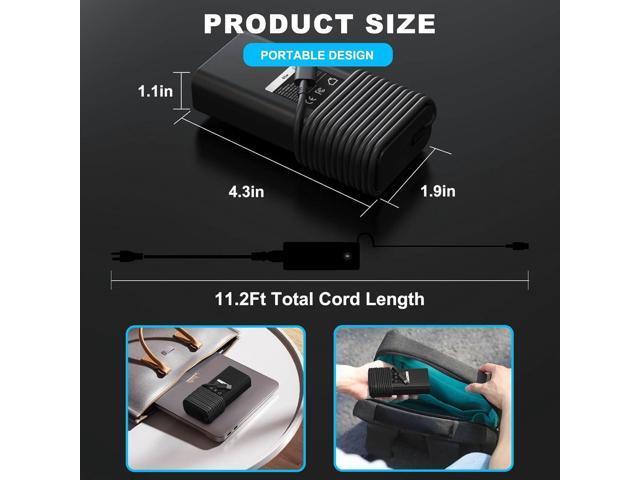 65W 60W USB Type C Charger for Dell Laptop Latitude 5540 5440 7440 5450 e5430 5430 5530 7430 3450 5550 5350 7450 5420 7420 5520 e5440 2in1, XPS 13,...