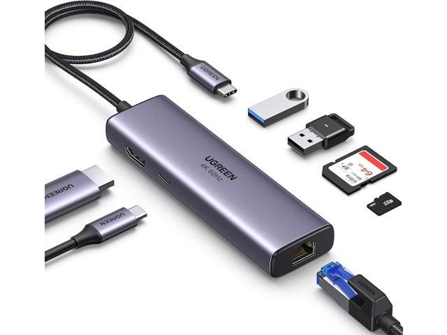 UGREEN Revodok 7 in 1 USB C Hub Gigabit Ethernet Adapter 4K@60Hz HDMI, 100W PD Charging, USB A Data Ports, SD/TF Card Reader Compatible with Mac...
