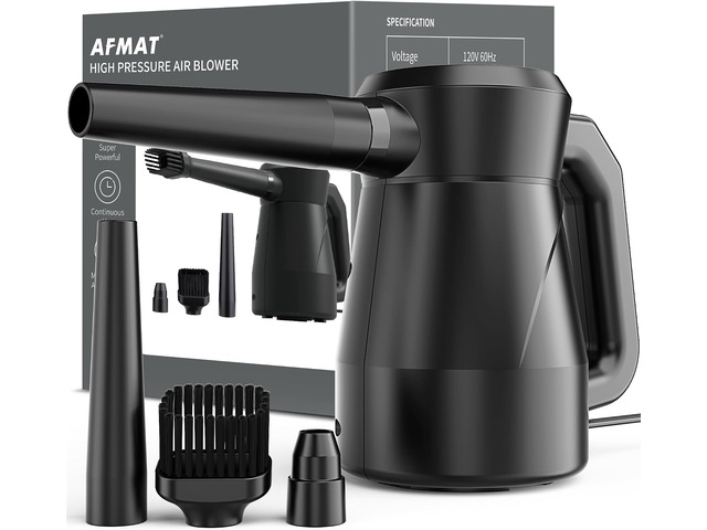 AFMAT Electric Air Duster Air Blower, Replacement for Compressed Air Cans, Multi-Use Cleaning Tools with 9.8ft Cord for Electronics, Keyboard,...