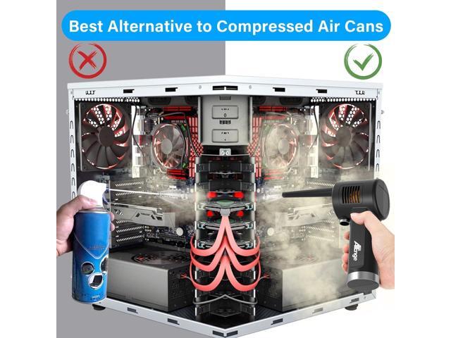 Electric Air Duster, Cordless Air Duster, Rechargeable Compressed Air Duster, 33000 RPM Air Blower, Two Smart Start Modes, Good Replacement for...