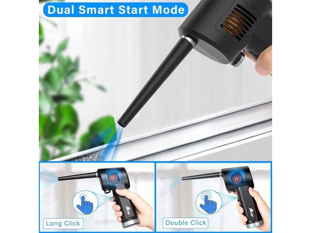 Electric Air Duster, Cordless Air Duster, Rechargeable Compressed Air Duster, 33000 RPM Air Blower, Two Smart Start Modes, Good Replacement for...