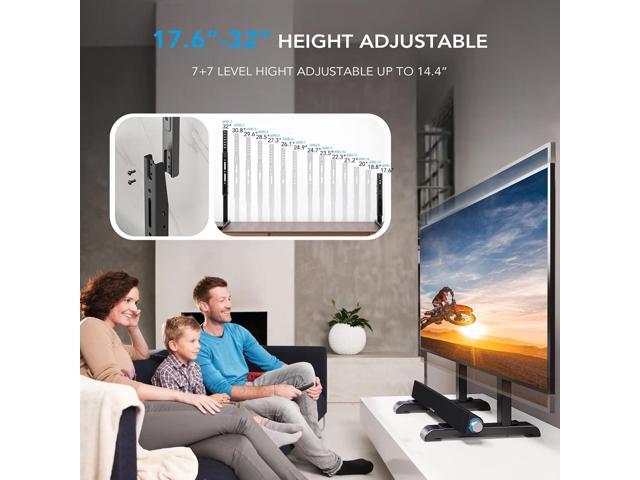 AX WABER Universal TV Stand, Table Top TV Stand Base Wobble-Free Replacement for Most 24 to 80 Inch LCD LED TVs, 7 Height Adjustable TV Legs Hold...