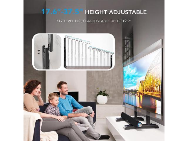 Universal TV Stand, Table Top TV Stand Base Replacement for Most 37 to 86 Inch LCD LED TVs, 7 Height Adjustable TV Legs with Cable Management Hold...
