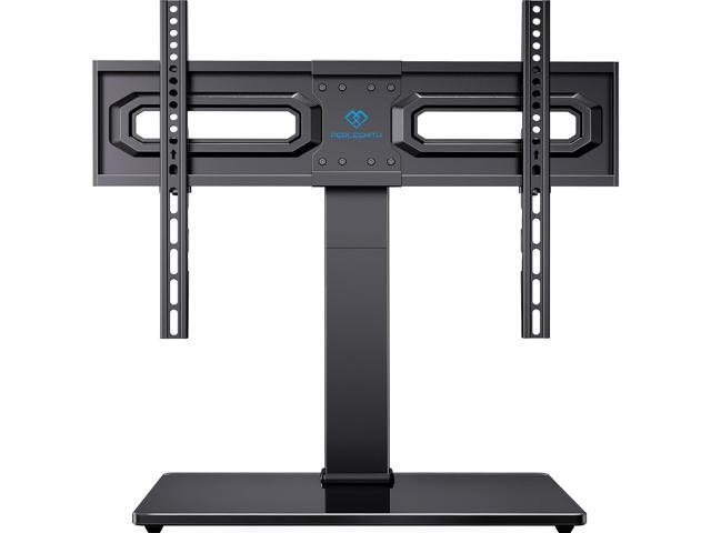 PERLESMITH Universal Swivel TV Stand Mount for 37-80 Inch LCD OLED Flat/Curved Screen TVs-Height Adjustable Table Top TV Stand/Base with Wire...