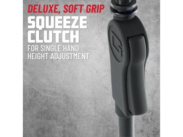 Gator Frameworks Microphone Stand with 12' Weighted Base and Deluxe Soft Grip Squeeze Height Adjustment, (GFW-MIC-1201)