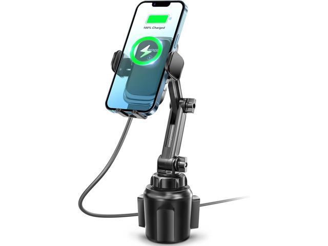 TOPGO [Upgraded Cup Phone Mount Wireless Charger, Universal Cell Phone Holder Car Charger Wireless Charger Cup Phone Holder Fast Charging for...