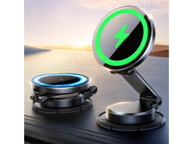 JOYROOM for MagSafe Car Mount Charger, [All-Metal] 15W Fast MagSafe Car Charger, Hands Free Magnetic Phone Holder for Car Dashboard for iPhone 16...