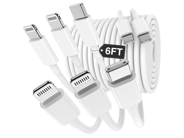 3 in 1 Multi i-Phone Charger Cable 6FT, USB C to Lightning Cable with 3 Ports for iPhone 16/15/14/13/12/11 Pro Max/XS/XR/8 & iPad Pro/Mini/,Apple...