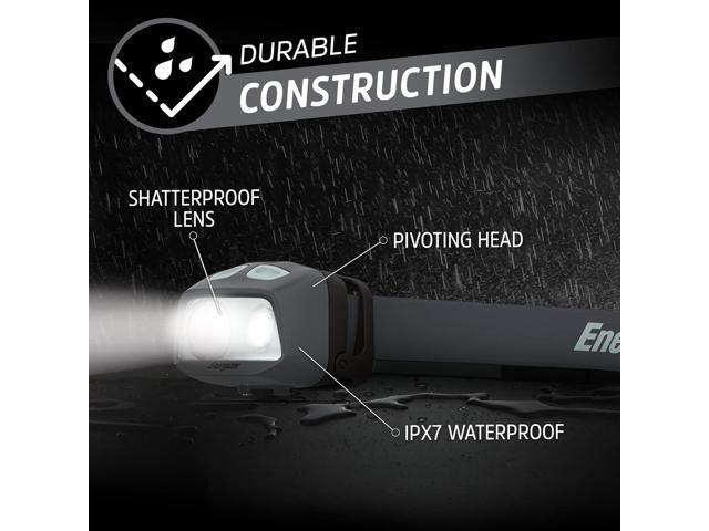 Energizer HDL40 LED Headlamp, 500 Lumen, IPX7 Waterproof, Multi-Colored Headlamp, Hands-Free Light, Batteries Included