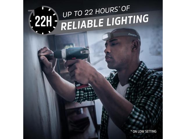 Energizer HDL40 LED Headlamp, 500 Lumen, IPX7 Waterproof, Multi-Colored Headlamp, Hands-Free Light, Batteries Included