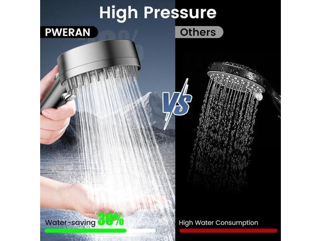 Filtered Shower Head with Handheld, High Pressure 4 Spray Mode Showerhead with Filters, Water Softener Filter Beads for Hard Water with ON/OFF...