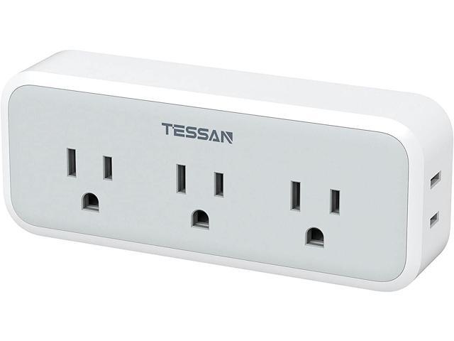 Multi Plug Outlet Extender, TESSAN Surge Protector Wall Plug Splitter with 5 Electrical Outlet Expander, Multiple Plug Adapter for Travel Home Office