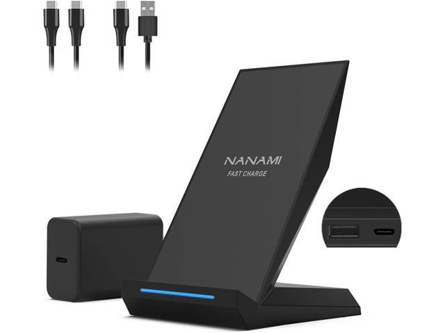 NANAMI 2 in 1 Wireless Charger,Equipped with PD 30W Adapter,Qi Certified Fast Charging Stand with USB-A Port Compatible iPhone...