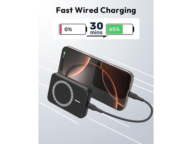 Magnetic Phone Charger 10000mAh, 15W Wireless Portable Phone Charger, 20W USB C Fast Charging Magnetic Battery Pack for iPhone 16/15/14/13/12...