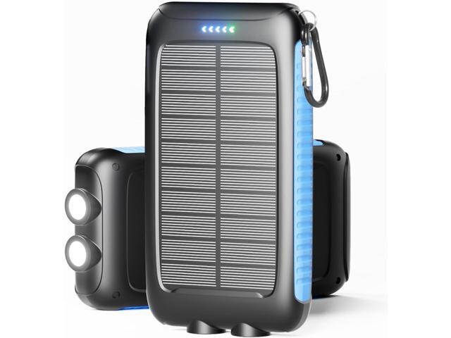 Solar Charger Power Bank 49800mAh Portable 15W Fast Charging Power Bank with QC3.0 USB-C & Dual USB-A Ports for Cell Phones, LED Flashlight,...