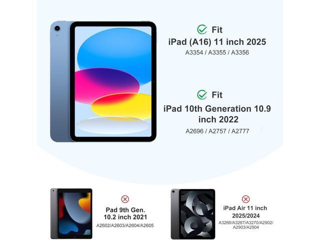 Akkerds Compatible with iPad (A16) 11th Generation Case 11 Inch 2025, for iPad 10th Generation Case 10.9 Inch 2022 with Pencil Holder, Slim Trifold...
