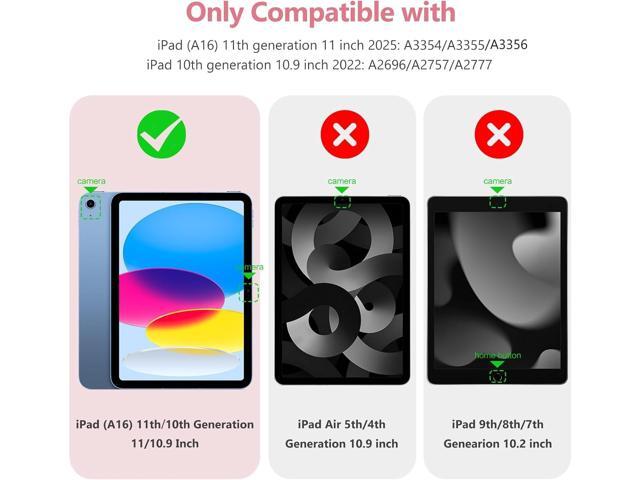 Wenlaty Compatible with iPad (A16) 11th Generation Case 11 Inch 2025, for iPad 10th Generation Case 10.9 Inch 2022 with Pencil Holder, Trifold...