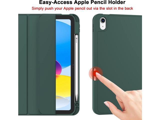 ZryXal iPad (A16) Case/iPad 10th Generation Case [11-Inch 2025/10.9 Inch 2022] with Pencil Holder, Smart Cover with Soft TPU Back [Support Auto...