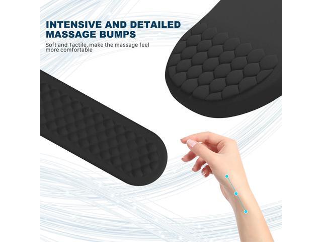 Ergonomic Mouse Pad and Keyboard Wrist Rest with Massage Design, Space-Saving Mouse Pad Wrist Support, Memory Foam Wrist Rest with Non-Slip PU Base...