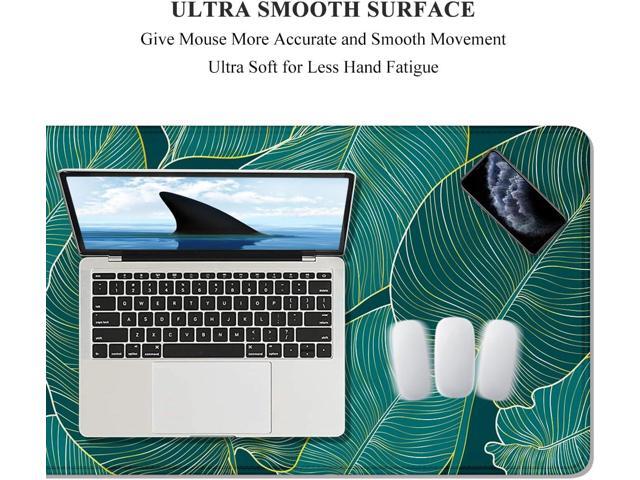 Auhoahsil Desk Mat, Ultra Large Mouse Pad, XXL Gaming Mousepad, Green Tropical Leaves Deskpad, Big Extended Full Size Mouse Pad, Desktop Desk Matt...