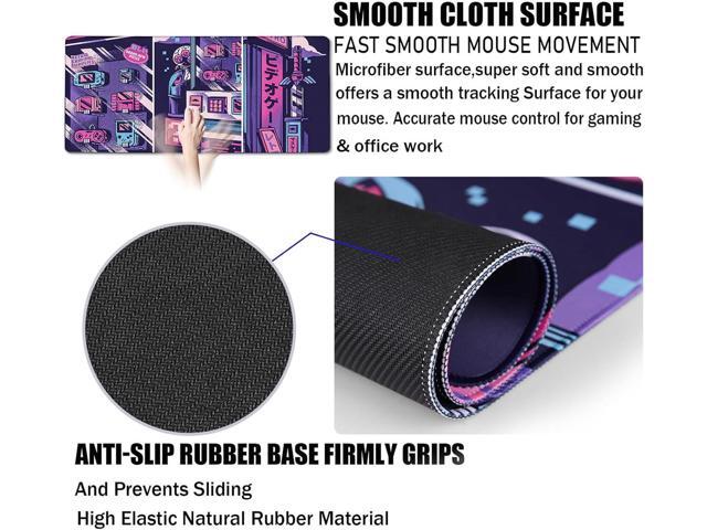 Japanese Comic Large Gaming Mouse Pad with Stitched Edges, Durable Non-Slip Natural Rubber Base, (31.5X15.7 Inch) Waterproof Laptop Pad Mat for...