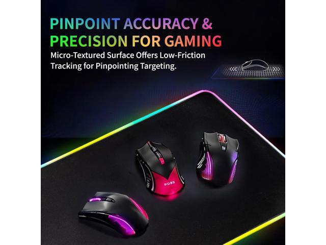 RGB Gaming Mouse Pad with Wireless Charging 15W, LED Mouse Mat 31.5 * 11.8 in, 10 Light Modes Extra Large Mousepad Non-Slip Rubber Base Computer...