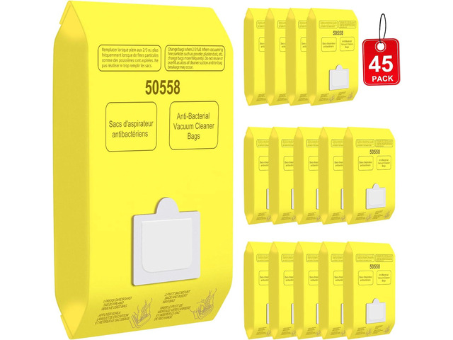 45 Pack Vacuum Cleaner Bags Replacement for Kenmore Canister Type C/Q 5055 50558, Type C-5 C-18,200 series, 400 series, 600 series, 700 series, 800...
