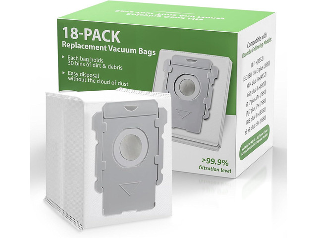 18 Pack Vacuum Bags for iRobot Roomba I/S/J Series &100-700 Combo Robot Vac 18 Pack Vacuum Bags for iRobot Roomba I/S/J Series &100-700 Combo Robot Vac