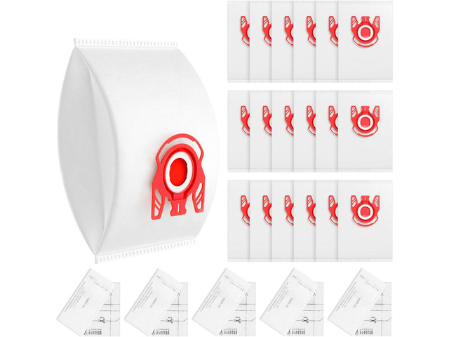 20 Pack 3D Airclean FJM Vacuum Cleaner Bags for Miele FJM Vacuum Cleaner