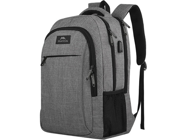 MATEIN Travel Laptop Backpack, Business Anti Theft Slim Sturdy Laptops Backpack with USB Charging Port, Water Resistant College School Computer Bag...