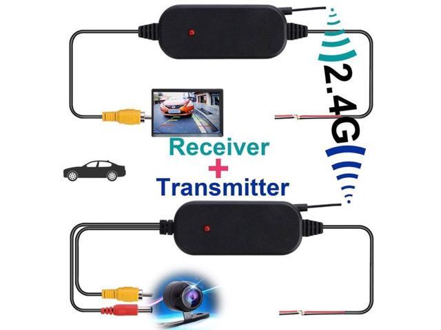 2.4G Wireless Video Transmitter & Receiver for 12V Car Rear Backup View Camera