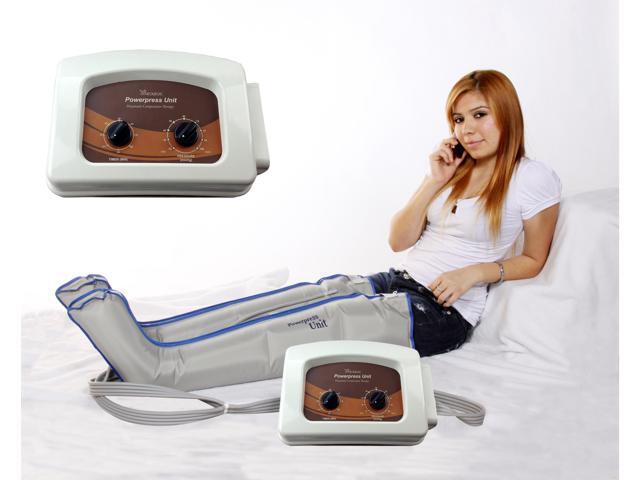 POWERPRESS RECOVERY UNIT Air Sequential Compression Leg Massager Full Leg Sleeve Complete Set (X-Large)