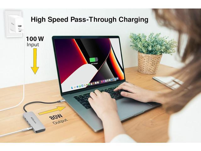 EZQuest USB C Hub - 7 in 1 USB C Splitter 10Gbps Ultra-Fast with 3X Gen 2 USB-C Hub Ports 10Gbps, 3X USB 3.0 Ports 5Gbps, 1X USB-C 3.0 Power...