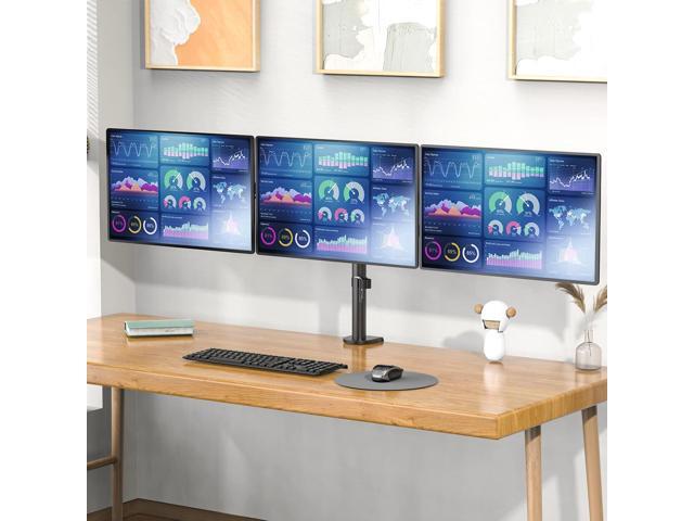 WALI Triple Monitor Mount, Three Monitor Desk Mount Fits 13-27in Screens,Holds up to 22lbs, Multiple Monitor Stand with Tilt, Swivel, Rotation,...