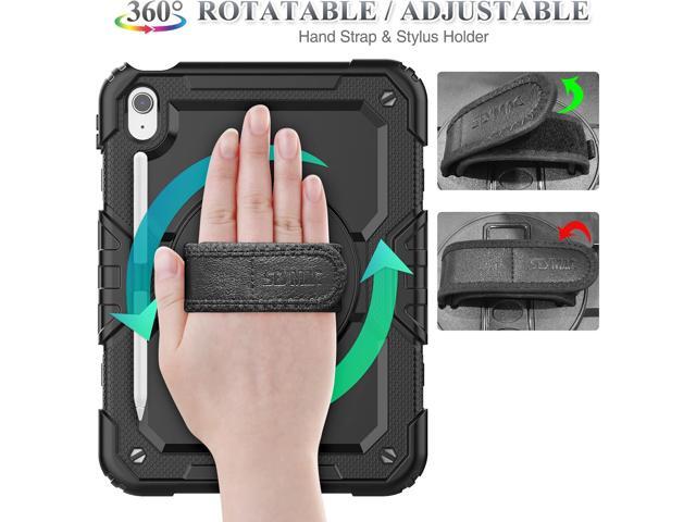 SEYMAC stock Case for iPad (A16) 11th/10th Generation 11''/10.9'' 2025/2022, Full-Body Drop Protection Case with Screen Protector &360° Rotate Hand...