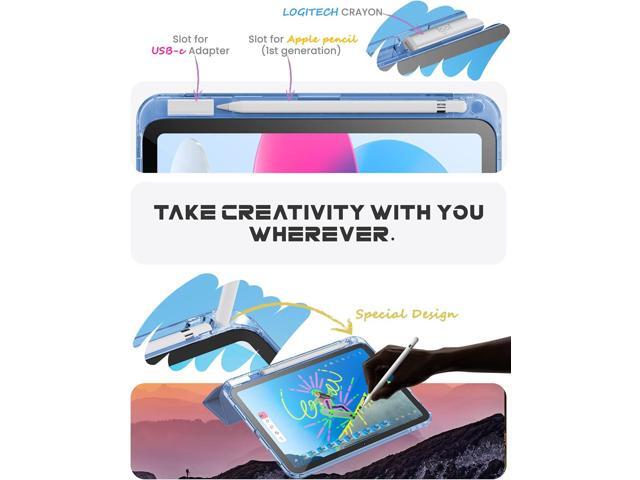 INFILAND Compatible with iPad (A16) 11th Generation 11 Inch 2025 Case, iPad 10th Generation Case 2022 10.9 Inch 2022, Crystal Clear with Slot for...