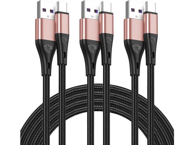 USB Type C Cable Fast Charging,3pack 10ft Premium Nylon Braided 3A Rapid Charger Quick Cord,Type C to A Cable Compatible for Samsung Galaxy S21 S20...