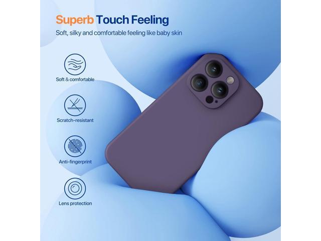 Designed for iPhone 14 Pro Max Phone Case with Screen Protector,[Upgraded Enhanced Camera Protection],Shockproof Liquid Silicone Case with...