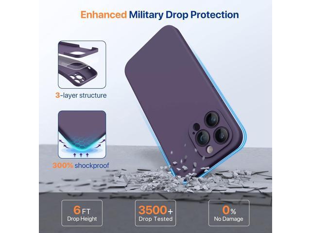 Designed for iPhone 14 Pro Max Phone Case with Screen Protector,[Upgraded Enhanced Camera Protection],Shockproof Liquid Silicone Case with...