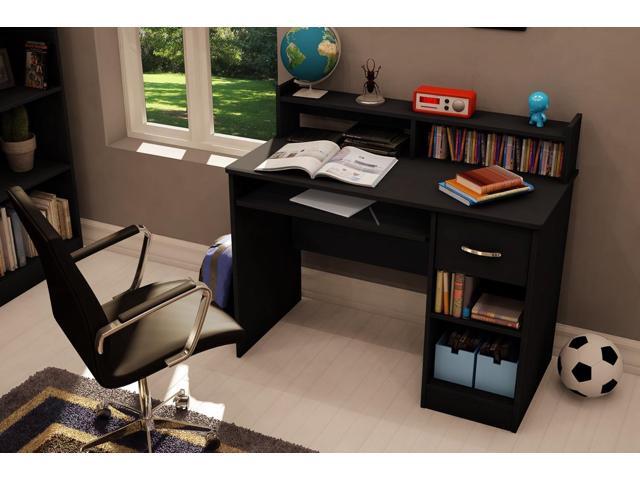South Shore Axess Desk with Keyboard Tray, Black