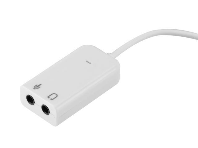 USB Sound Card, External Stereo Sound Adapter Splitter Converter for Windows and Mac, Plug & Play, No Drivers Needed