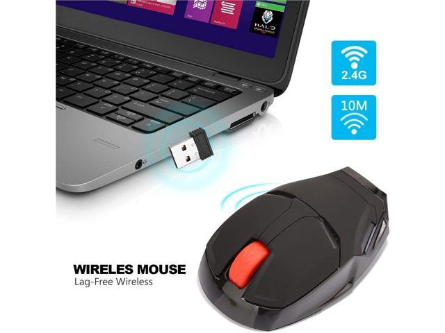 Mikayoo Ergonomic Wireless Mouse, Cool Mice 2.4G Portable Mobile Computer Mouse with USB Nano Receiver for Notebook, PC, Laptop, Computer, MacBook,...