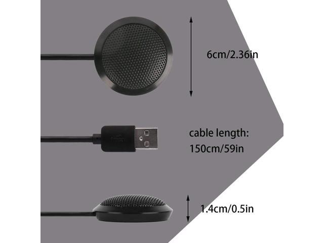 Conference Microphone USB, Omnidirectional Condenser Boundary Microphone USB Plug Stereo Desktop Mic Surface Mounted Mic for Teleconferencing...