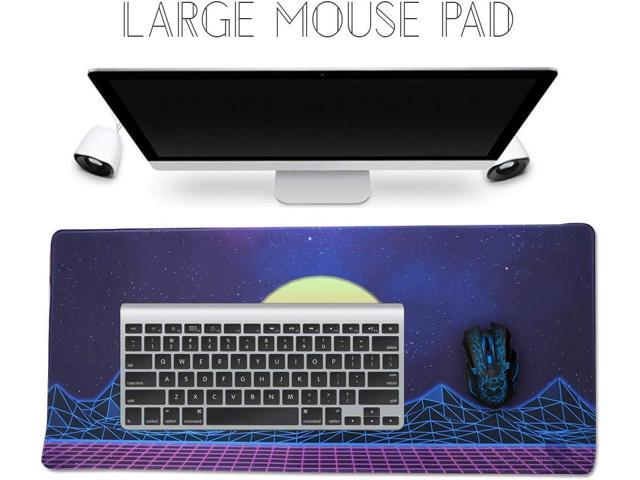 Large Gaming Mouse Pad, Extended XXL Desk Pad & Non-Slip Rubber Mat for Mice and Keyboard with Stitched Edges 90x40 zisesun011