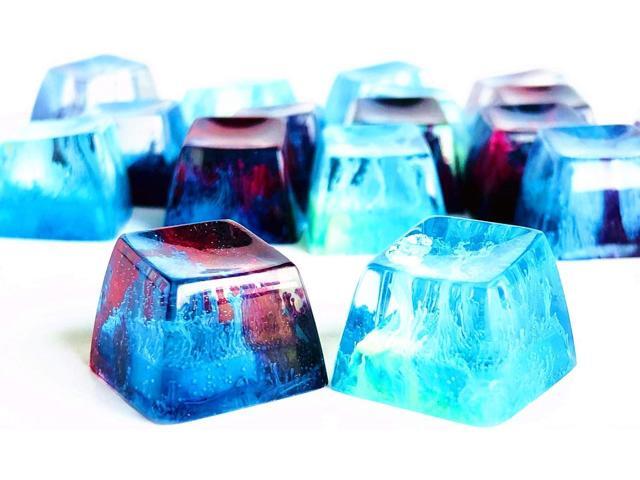 1 Pcs Handmade Seabed Landscape R4 Keycap Resin Artisan Backlit Switch SA Profile for Cherry MX RGB Gaming Mechanical Keyboard DIY Replace...