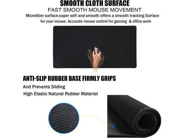 TEDNETGO Large Gaming Mouse Pad, Waterproof Extra Large Big Mouse Pad with Stitched Edge, XXL Non-Slip Black Computer Long Mousepad Desk Mat for...