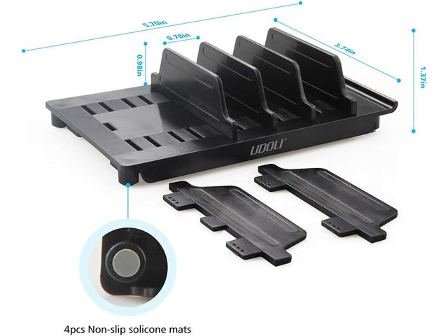 Adjustable Universal Multi Device Organizer Dock Stand Holder, Tablet Cell Phone Desktop Stand for iPhone Samsung Galaxy Google Nexus Kindle...