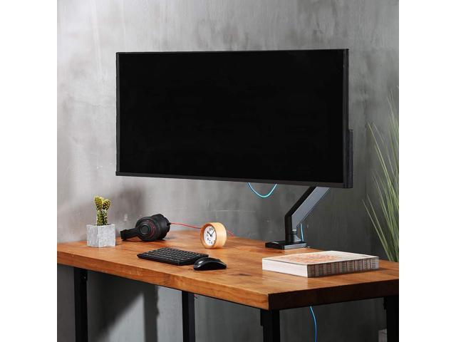 AVLT Single 13'-43' Monitor Arm Desk Mount fits One Flat/Curved/Ultrawide Monitor Full Motion Height Swivel Tilt Rotation Adjustable Monitor Arm -...