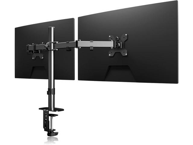 Suptek Monitor Mount, Adjustable Dual Monitor Arm Desk Mount Heavy Duty Monitor Stand fit for 27 inch Monitor Screens up to 22lbs,Black(MD9442)