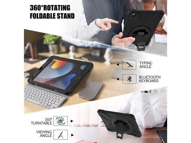 TSQ Case for iPad Case 9th/8th/7th Generation with Screen Protector for Kids Military Grade Shockproof Protective with Stand Hand Shoulder Strap...